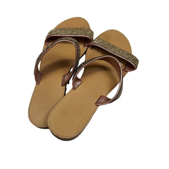 Shimmery Slip on Dual Strap Sandals (Size 8) - Picture 2 of 3